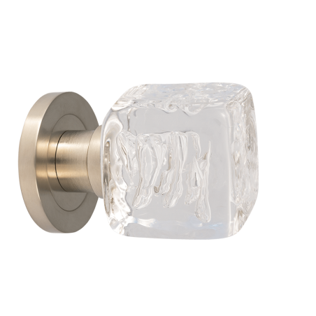 Door knob - Tubes de bulles collection Colorless - Verreries de Bréhat