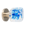 Door knob - Tubes de bulles collection Blue - Verreries de Bréhat