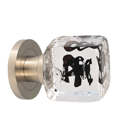 Door knob - Tubes de bulles collection Black - Verreries de Bréhat