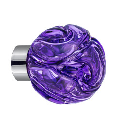 bouton de placard Lavallière violet embase placard chrome