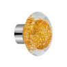 Cupboard knob - Microbulles collection Topaz yellow - Verreries de Bréhat
