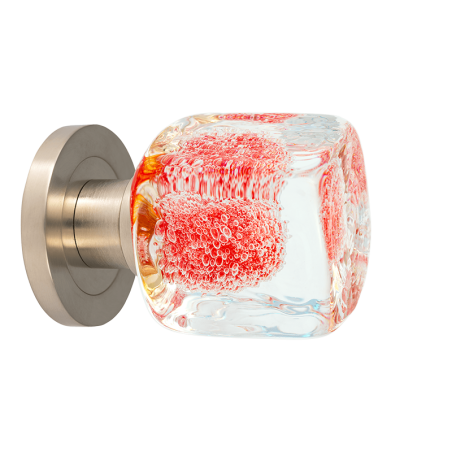 Boutons de portes - Collection Microbulles Rouge chili - Verreries de Bréhat